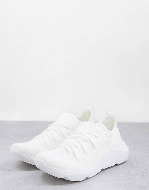 ASOS DESIGN Dewi knit trainers in white