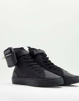 high top zip trainers