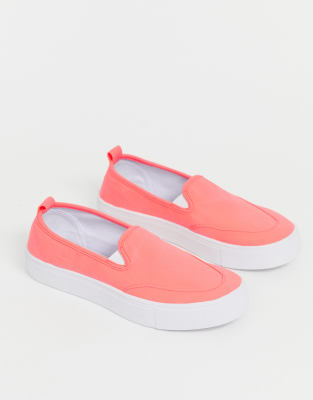 coral slip on shoes