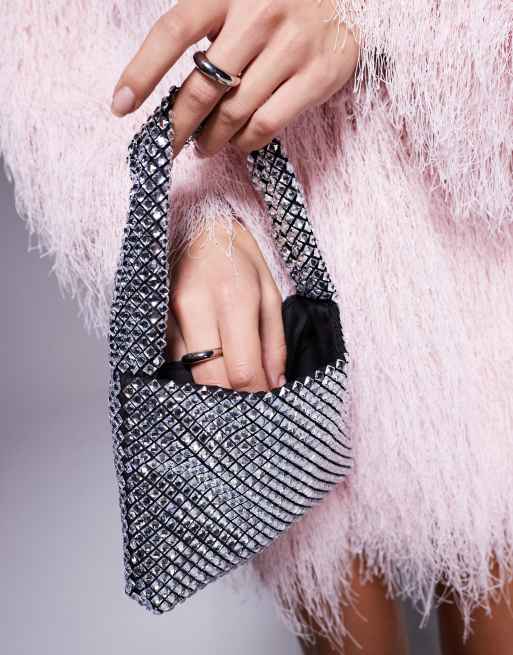 Asos silver clutch hotsell
