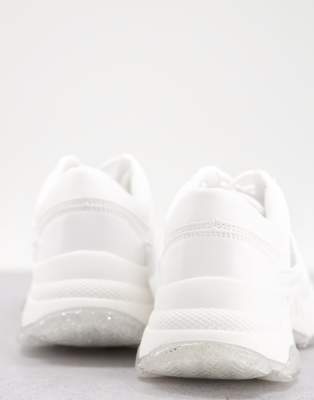 white diamante trainers