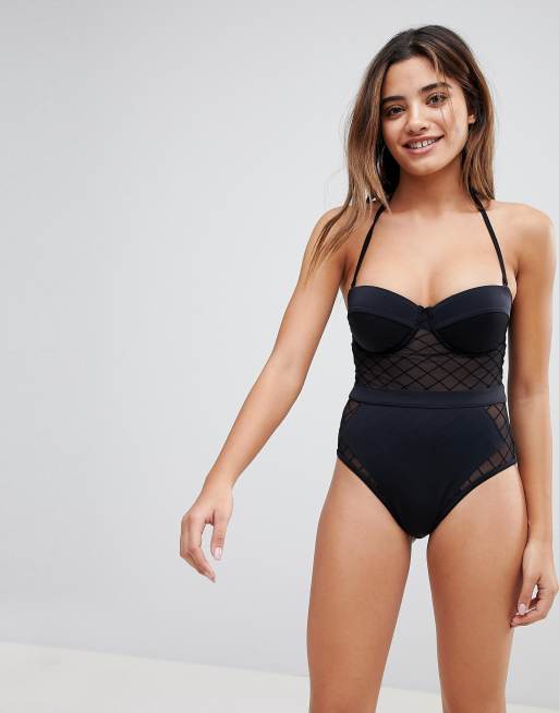 Asos hot sale mesh swimsuit