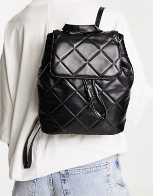 ASOS DESIGN diamond quilt backpack