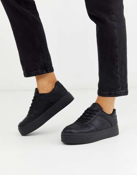 ASOS DESIGN - Diaries - Baskets à plateforme - Noir