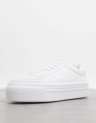 asos white platform sneakers