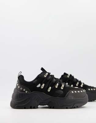 asos womens black trainers