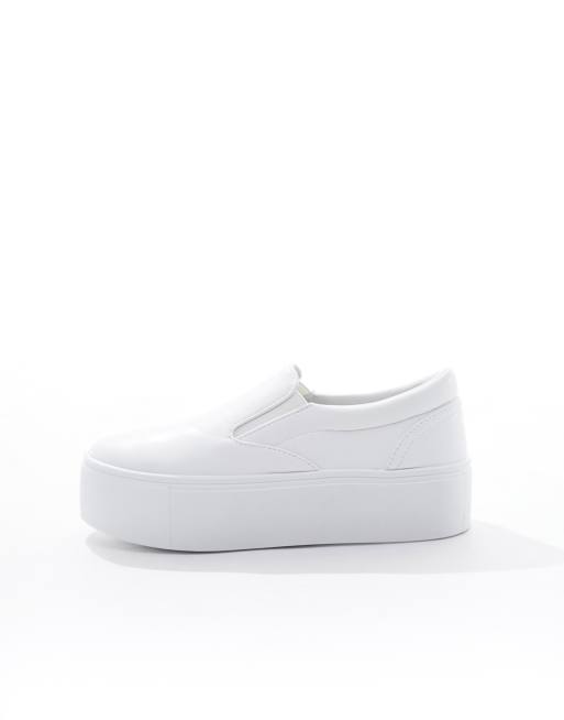 ASOS DESIGN - Dice - Basket sans lacets à plateforme - Blanc, 2 de 5