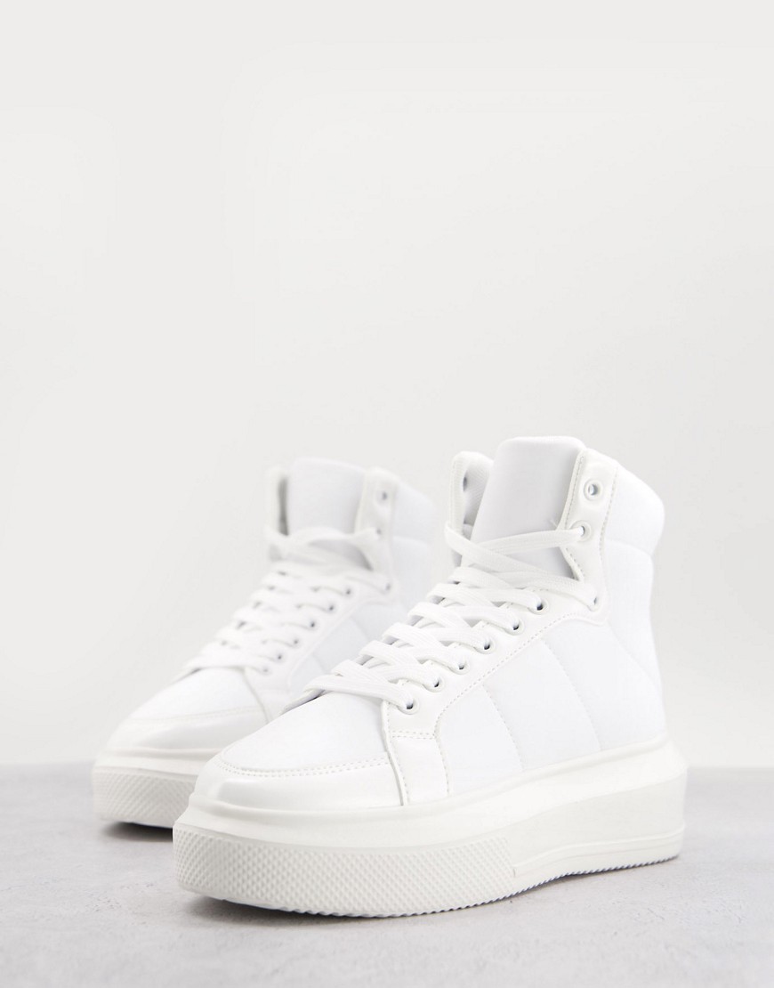 ASOS DESIGN Dice chunky high top sneakers in white