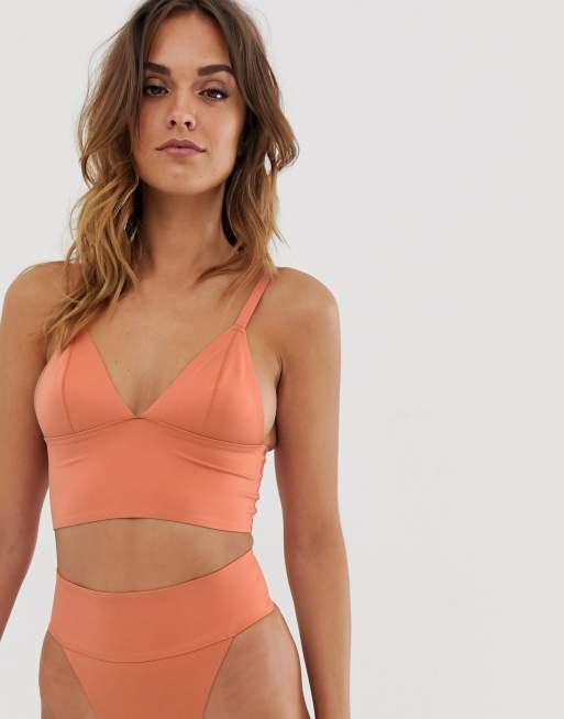 ASOS DESIGN - Diepuitgesneden gebonden triangel beha en string, 2 van 3