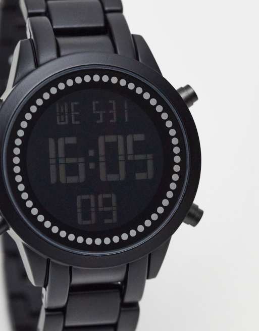 ASOS DESIGN digital bracelet watch in matte black ASOS