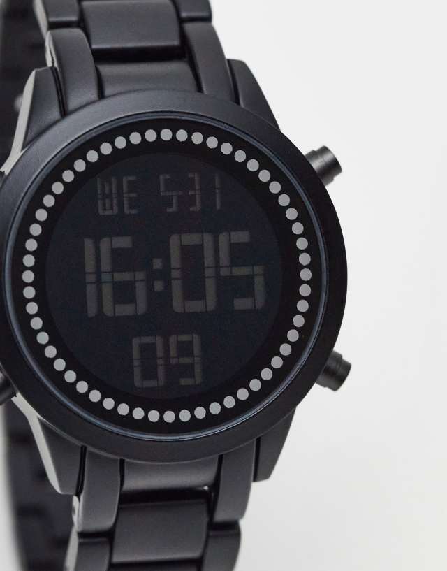 ASOS DESIGN digital bracelet watch in matte black