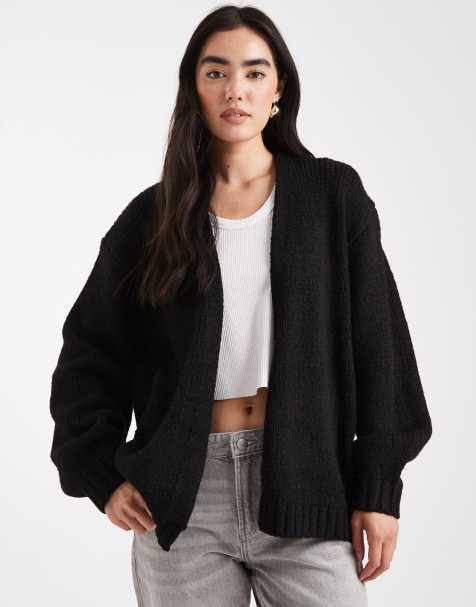 ASOS DESIGN - Dik oversized vest zonder sluiting in zwart - view 1