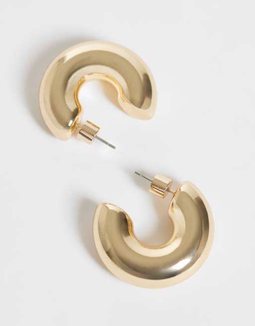 ASOS DESIGN dikke hoepeloorbellen in goudkleur, 3 van 4