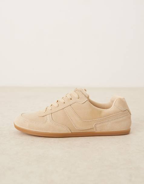 ASOS DESIGN - Diligent - Slim sandfarvede sneakers med snørre - view 1