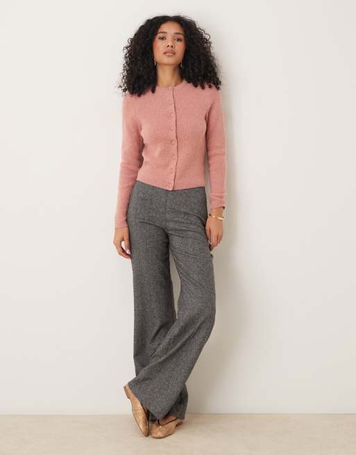 ASOS DESIGN – Dimrosa, kort kofta med rund halsringning, 4 av 4