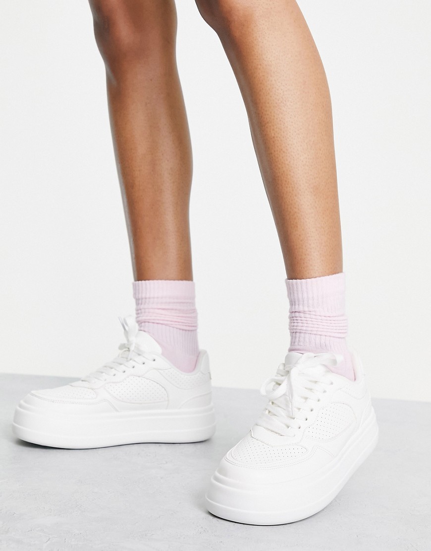 Asos Design Dion Chunky Skater Sneakers In White