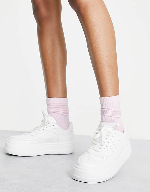 ASOS DESIGN Dion chunky skater trainers in white | ASOS