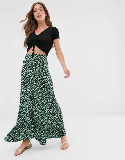 Floral maxi outlet skirt asos