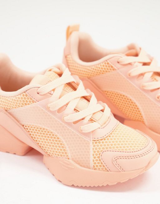 Mesh Sneakers - Neon pink/orange - Ladies