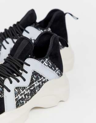 black and white lace up shoes