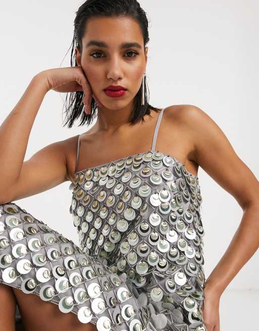 Asos grey shop sequin dress