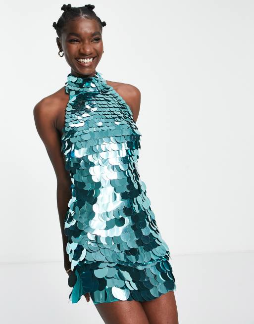 Asos long 2025 sequin dress