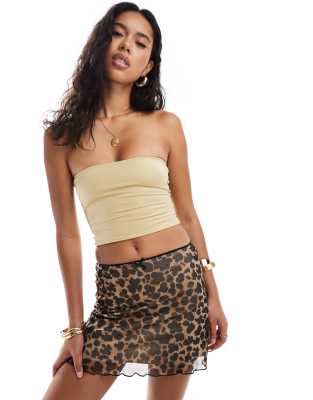 Asos Design Disco Bandeau Top In Gold