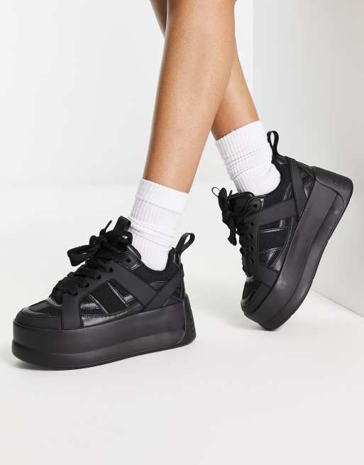 Asos womens black on sale trainers