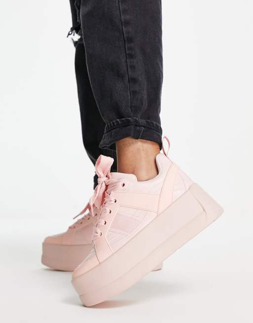 ASOS DESIGN Discover chunky skater trainers in pink | ASOS