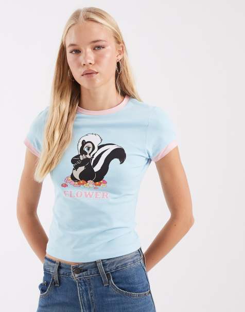 ASOS DESIGN Disney baby tee con stampa Flower in azzurro baby - view 1