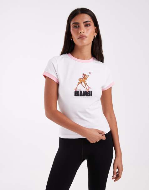 ASOS DESIGN Disney baby tee with Disney Classic print in white - view 1