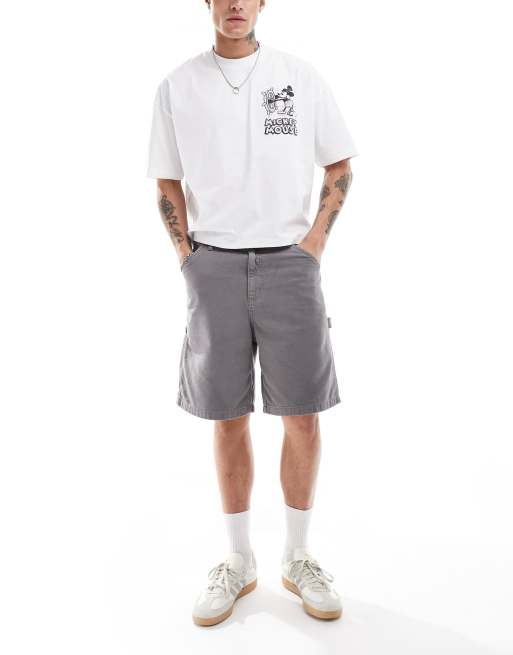 ASOS DESIGN Disney boxy oversized licence t-shirt with Mickey Mouse Steamboat Willie prints in white, 4 of 4