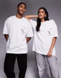[ASOS DESIGN] ASOS DESIGN Disney Christmas oversized t-shirt with Frozen prints in off white 2XL Coconut milk