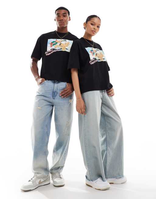 ASOS DESIGN - Disney Christmas - T-shirt oversize squadrata nera con stampa "Pluto" sul davanti, 3 di 4