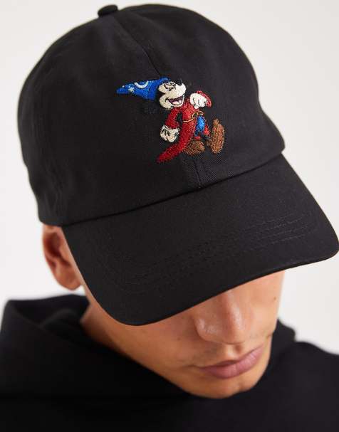 ASOS DESIGN Disney Fantasia graphic cap in black - view 1