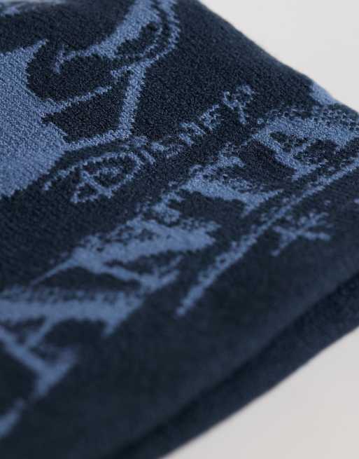 ASOS DESIGN Disney Fantasia Mickey beanie in navy blue, 2 of 3