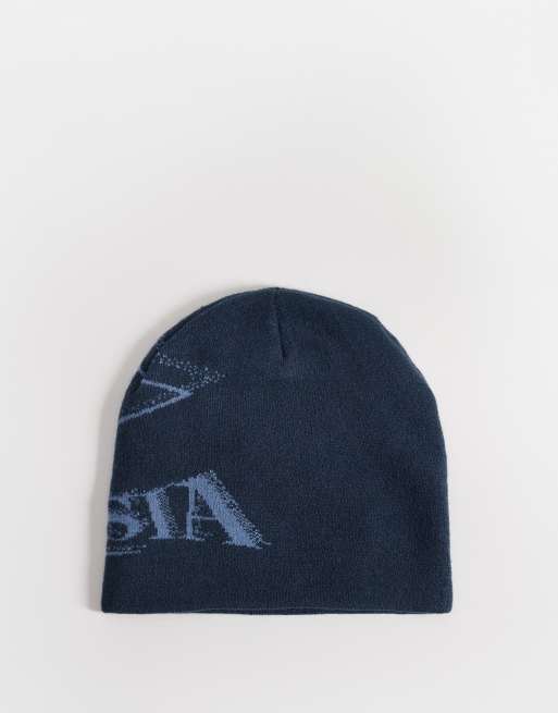 ASOS DESIGN Disney Fantasia Mickey beanie in navy blue, 3 of 3