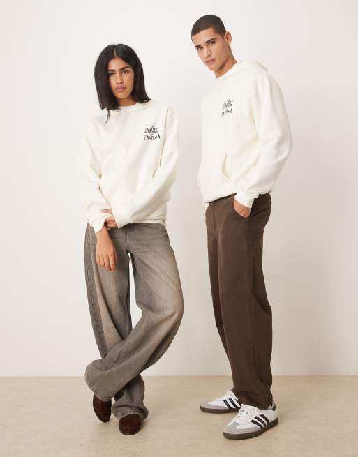 ASOS DESIGN - Disney Fantasia - Sweat à capuche unisexe décontracté avec imprimés Mickey Mouse - Lait de coco, 2 de 4