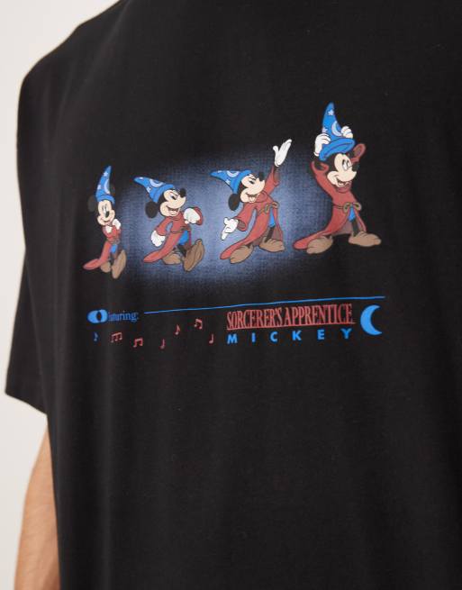 ASOS DESIGN - Disney Fantasia - T-shirt oversize à imprimés Mickey Mouse - Noir, 4 de 4