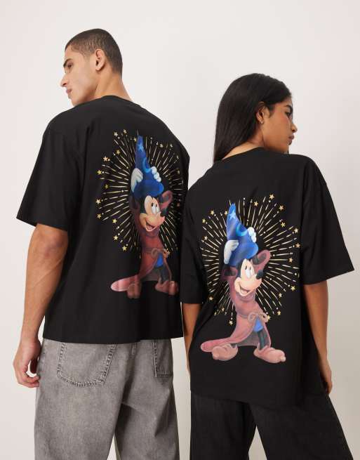 ASOS DESIGN - Disney Fantasia - T-shirt oversize à imprimés Mickey Mouse - Noir, 3 de 4