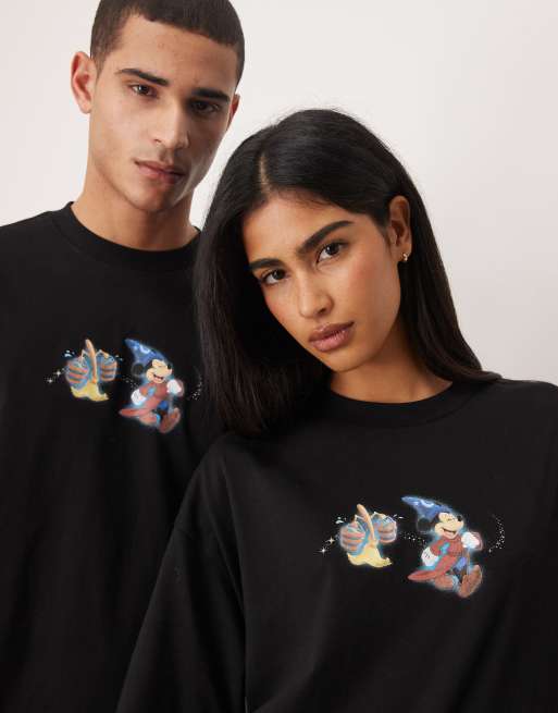 ASOS DESIGN - Disney Fantasia - T-shirt oversize à imprimés Mickey Mouse - Noir, 4 de 4