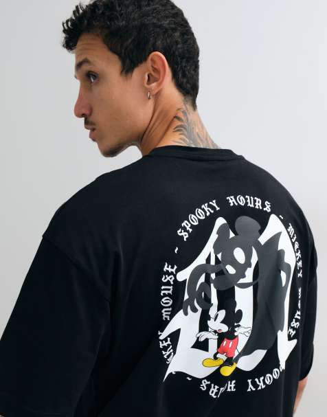 ASOS DESIGN Disney Halloween oversize t-shirt med Mickey-tryck i svart - view 1