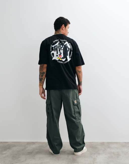 ASOS DESIGN Disney Halloween oversized t-shirt with Mickey print in Black, 5 of 5