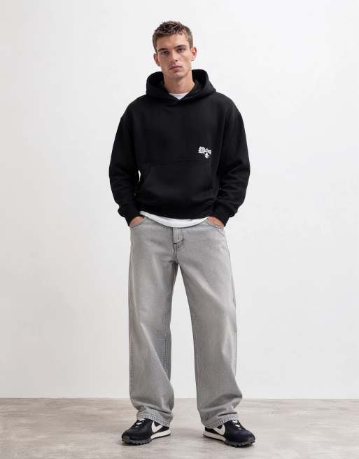 ASOS DESIGN Disney hoodie oversize coupe carrée à imprimé Mickey noir, 6 de 8