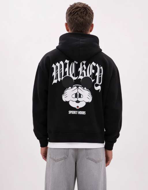 ASOS DESIGN Disney hoodie oversize coupe carrée à imprimé Mickey noir, 8 de 8