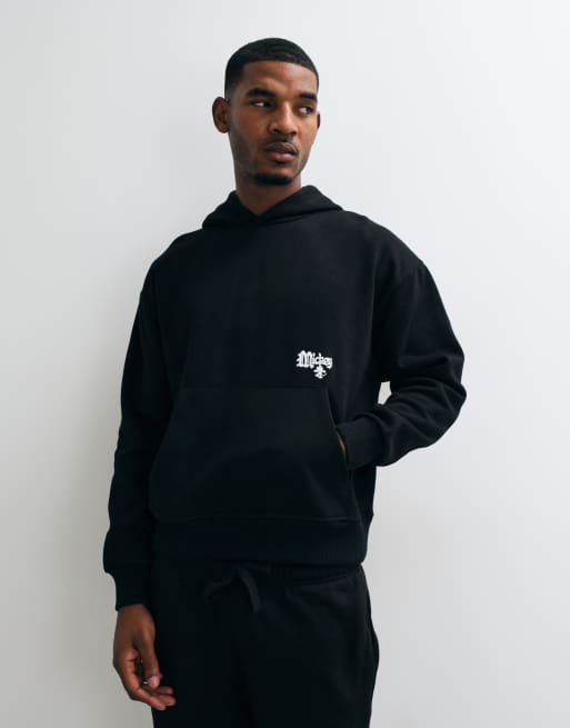 ASOS DESIGN Disney hoodie oversize coupe carrée avec imprimé Mickey en noir, 5 de 5