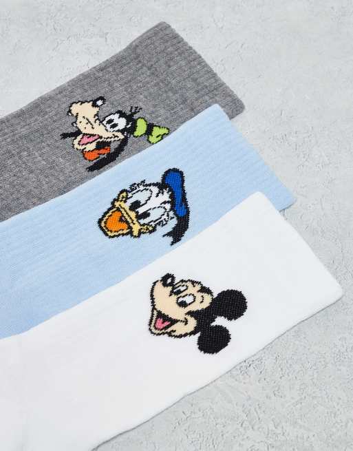 ASOS DESIGN - Disney - Lot de 3 paires de chaussettes à motifs Mickey Mouse et ses amis - Multicolore, 2 de 3