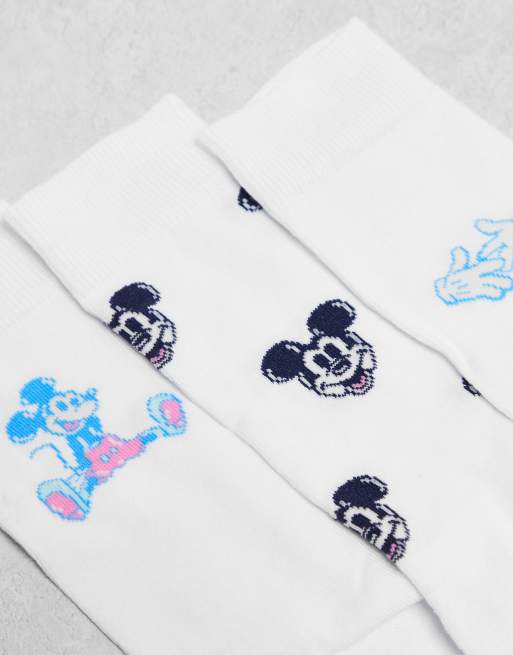 ASOS DESIGN Disney Mickey Mouse 3-pack socks in multi