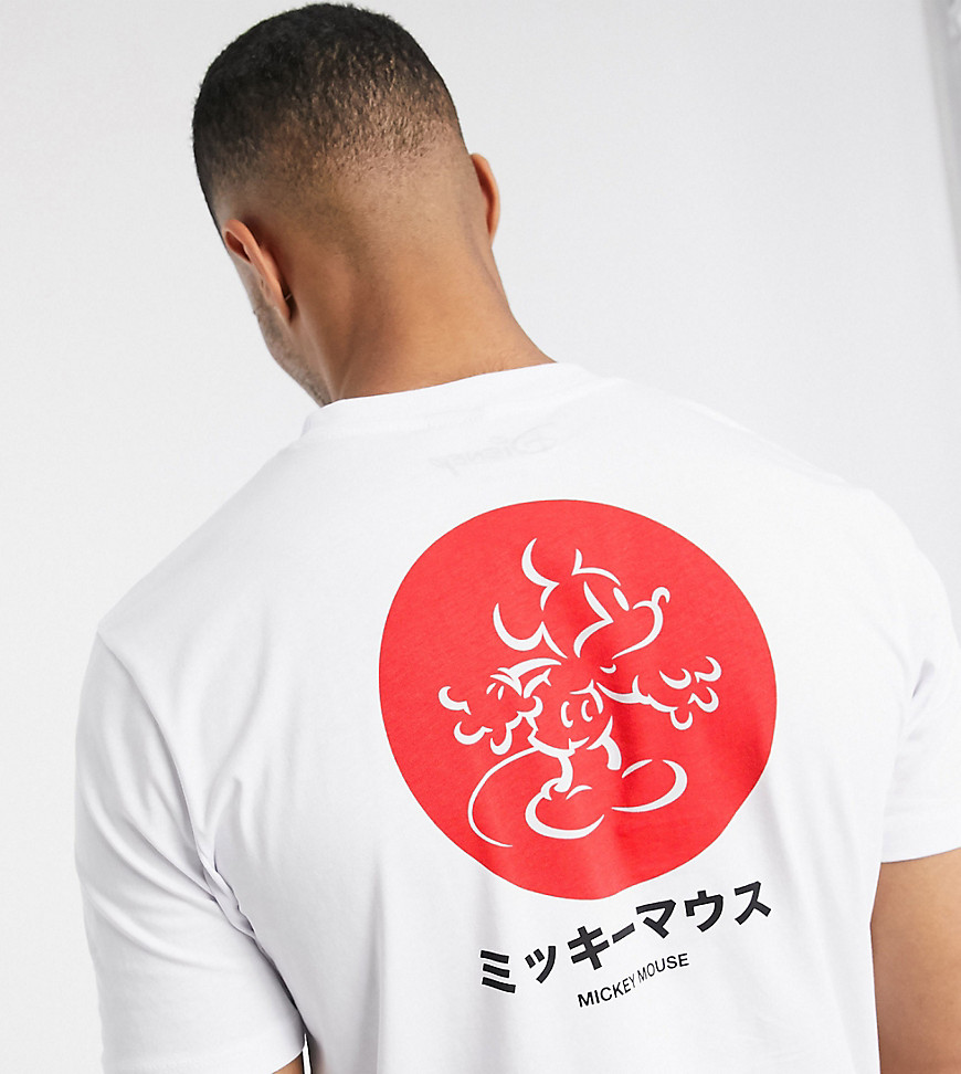 ASOS DESIGN Disney Mickey standard t-shirt with Japanese back print-White