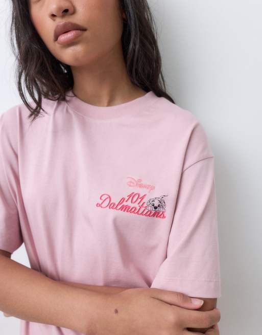 ASOS DESIGN Disney oversized t-shirt with 101 Dalmatian in pink, 4 of 5
